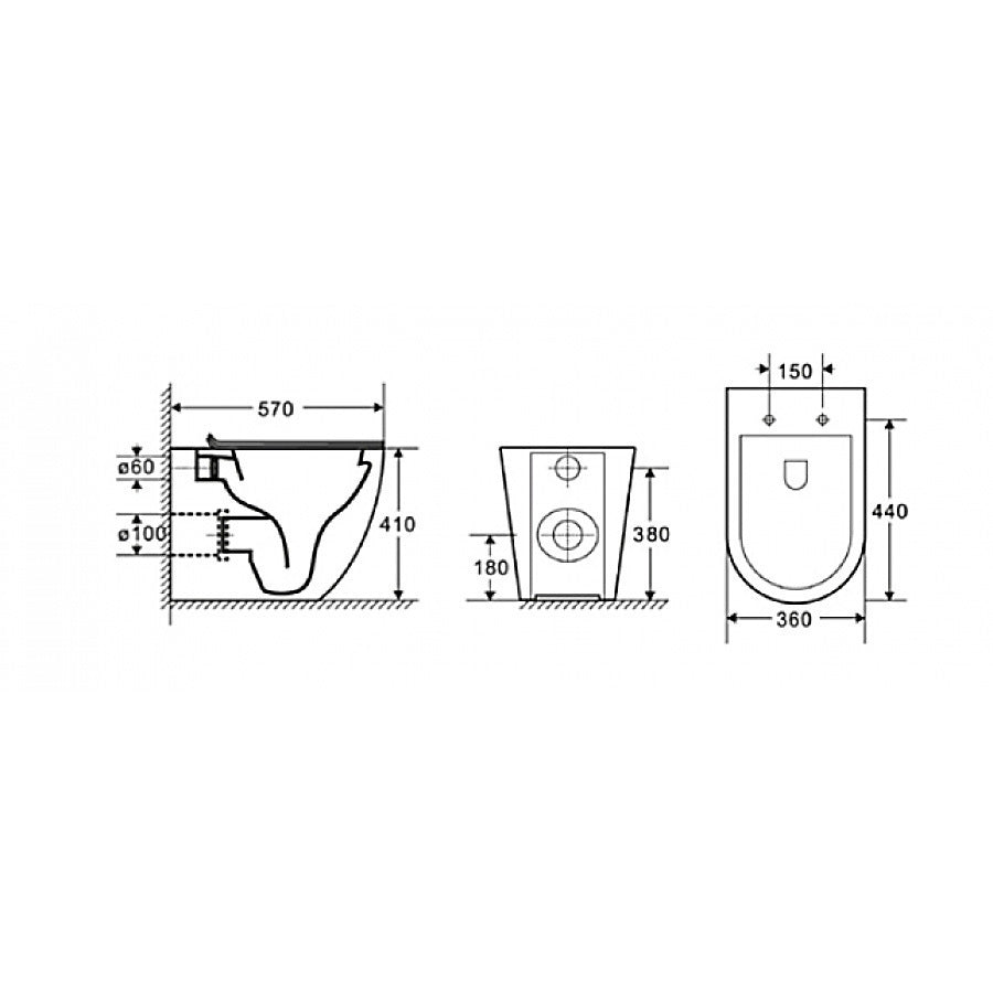 KARAG ΛΕΚΑΝΗ ΔΑΠΕΔΟΥ LT 2141D TORNADO (RIMLESS-SOFT CLOSE) 3 ΧΡΩΜΑΤΑ