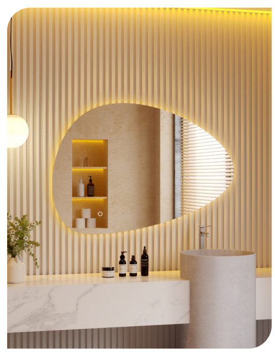 KARAG LITHOS ΚΑΘΡΕΦΤΗΣ LED 80X55
