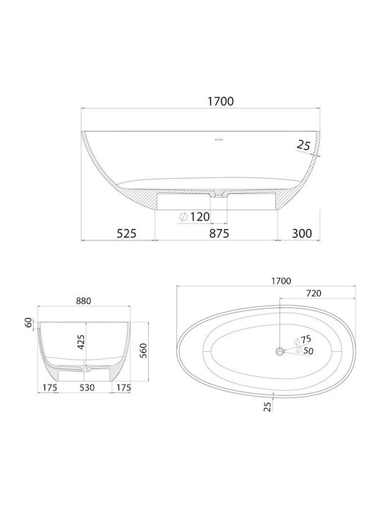 KARAG ΜΠΑΝΙΕΡΑ CHIARA 170X88X56