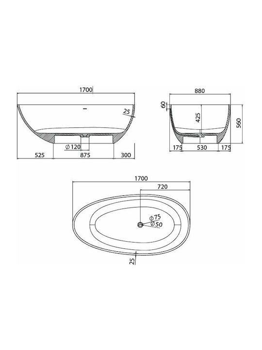 KARAG ΜΠΑΝΙΕΡΑ CHIARA 170X88X56