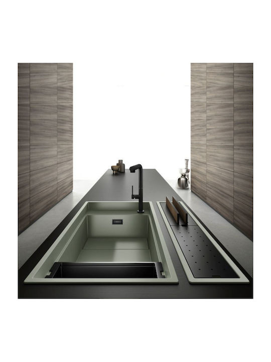 ELLECI DIALOGO 360 WORKSTATION 86X46 (BLACK-SAGE GREEN-CAVERN CLAY)
