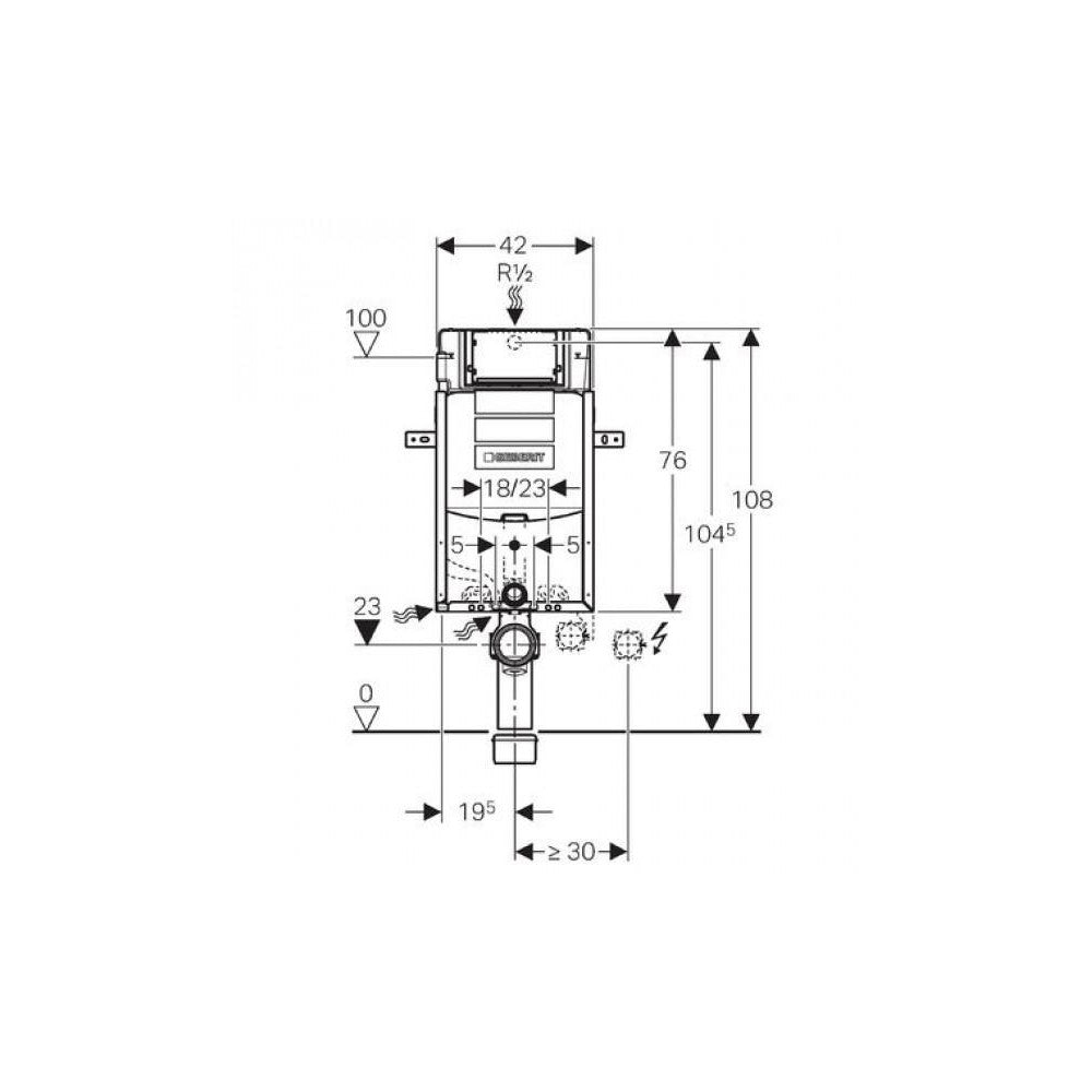 GEBERIT ΚΑΖ ΕΝΤ/ΜΟΥ AMEA ΓΙΑ ΤΟΥΒΛΟ 12CM (ΛΕΚΑΝΗ ΚΡΕΜΑΣΤΗ)