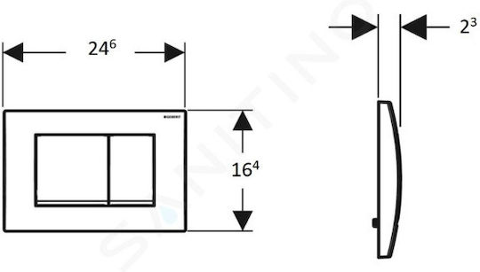 GEBERIT DELTA ΠΛΑΚΕΤΑ (3 ΧΡΩΜΑΤΑ)